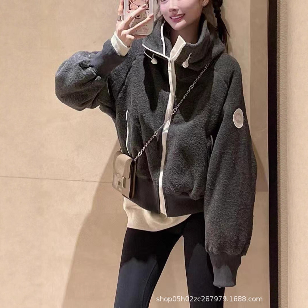 Nanyou Classy Women's Clothing 2025 Big Goose New Autumn and Winter Flight Suit High Collar Hooded Woolen Outwear Women's Classy Sense