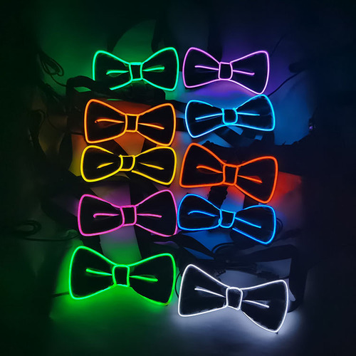 Stage performance Led Light Neck bow tie for unisex  bar night disco dancing party decoration decoration tie 