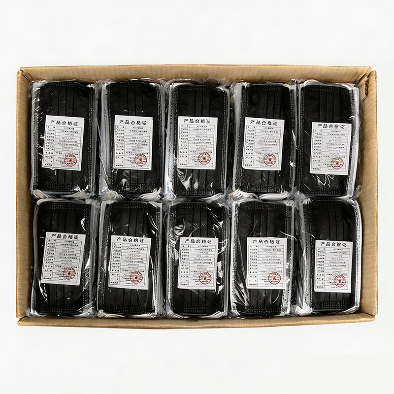 Black three-layer 95+ meltblown filtration丨Non-independent bag