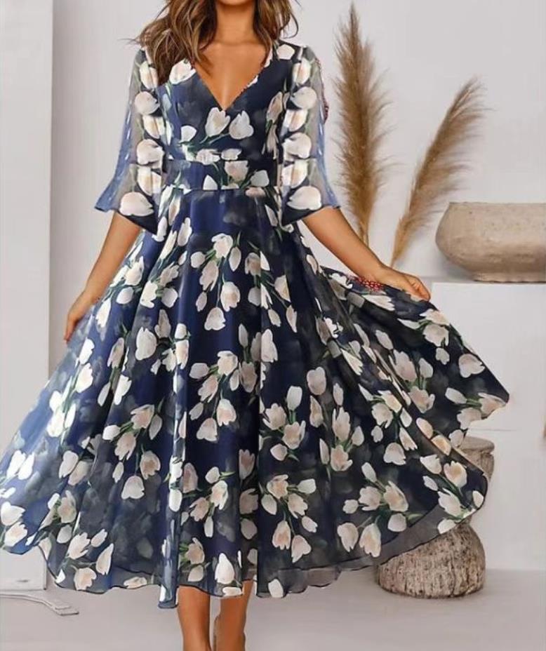 WOLFF Chiffon Partykleid