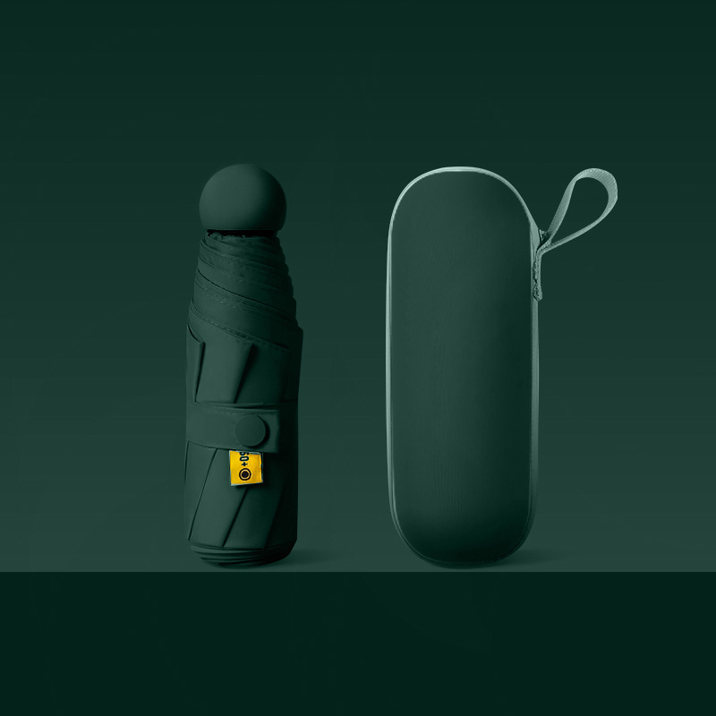 Sombrilla compacta y práctica para mujer, plegable para uso en días soleados y lluviosos, mini parasol de bolsillo de cinco o seis pliegues, sombrilla con protección UV, sombrilla grande, sombrilla automática, plegado automático.