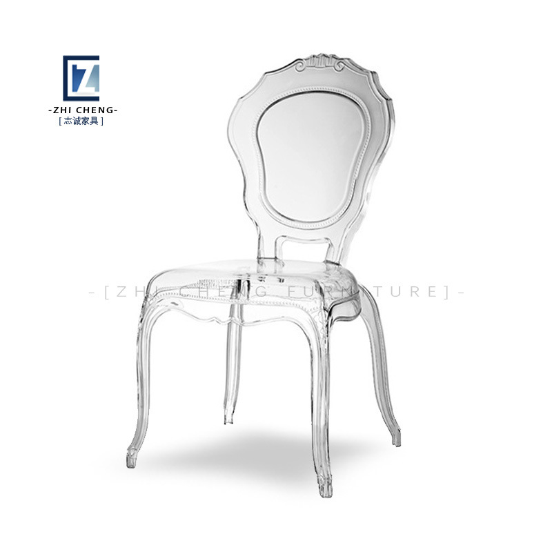 Sillas de cristal PC sillas transparentes sillas de plástico PP sillas acrílicas sillas de comedor sillas de boda sillas de bambú fábrica de Foshan