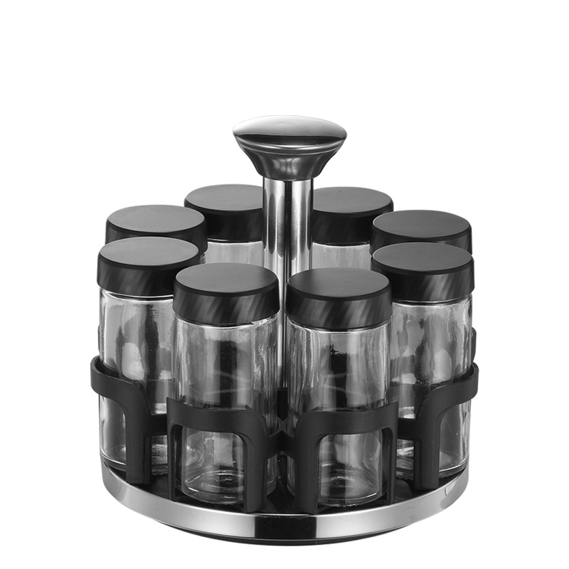 Modelo de tapa negra de botella redonda j012