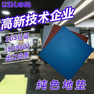 外贸室外橡胶epdm地垫健身房隔音纯色静音拼接地垫幼儿园操场户外