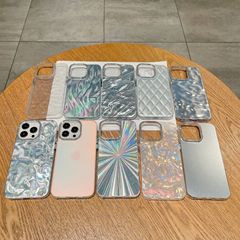 Ins風適用アップル16携帯ケースins風水波紋iphone16 promax保護カバー11ドリルip13