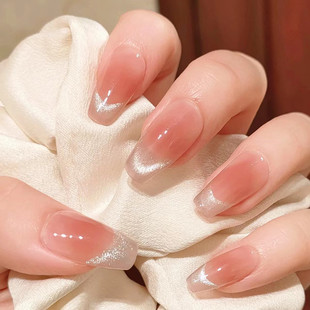 B658 blush Cat's Eye long trapezoidal cat's eye nail art wear a white flash finished product factory direct a generation of hair