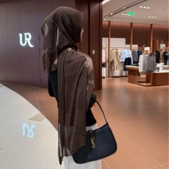 新品アマゾン高品质メッシュ糸フルワッチスカーフ女性高级感ガーゼ女性ファッションショールW055