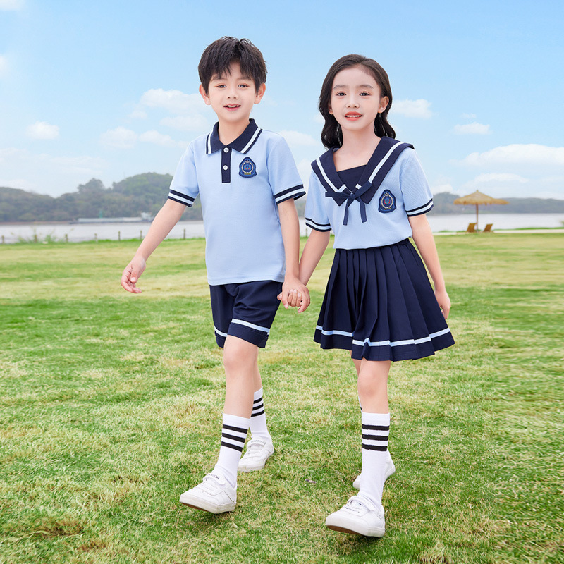 小學生校服班服畢業演出服幼兒園園服夏裝英倫風兒童男女學院套裝