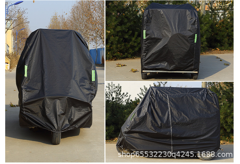 Fully Enclosed Electric Tricycle Sunshade, Full Car Cover, Car Cover, Thickened Rainproof, Sunproof and Waterproof Cover, New Style