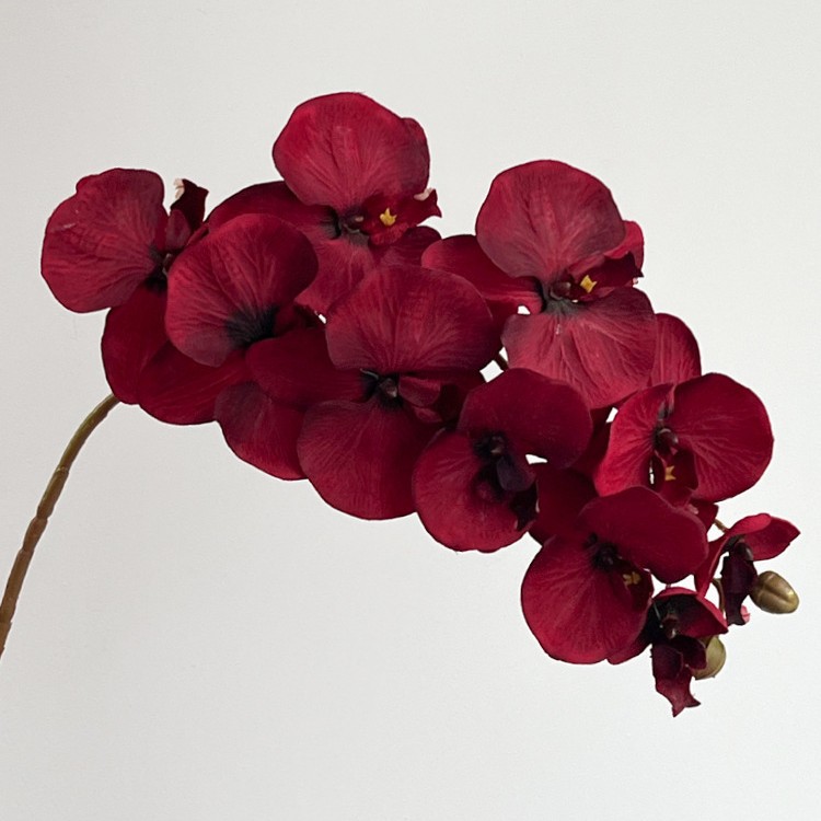 Orquídea de mariposa impresión 3D de 10 cabezas de impresión de flores falsas decoración de sala de estar de alta calidad decoración de flores secas