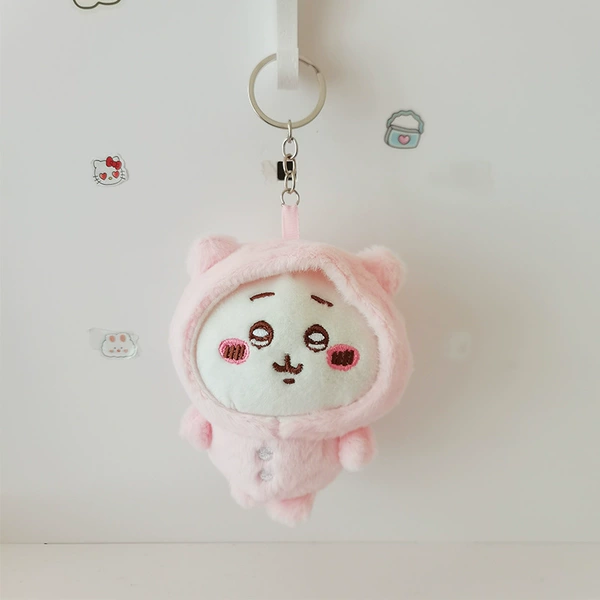 Self-deprecating Bear with Hat Pink Round Buckle