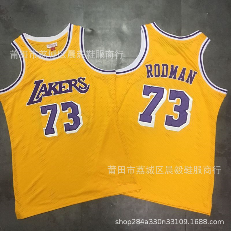 Lakers Secret Embroidered Jersey Kobe Bryant No. 24 No. 34 No. 73 No. 32 Johnson American Basketball Uniform Cross-Border Wholesale
