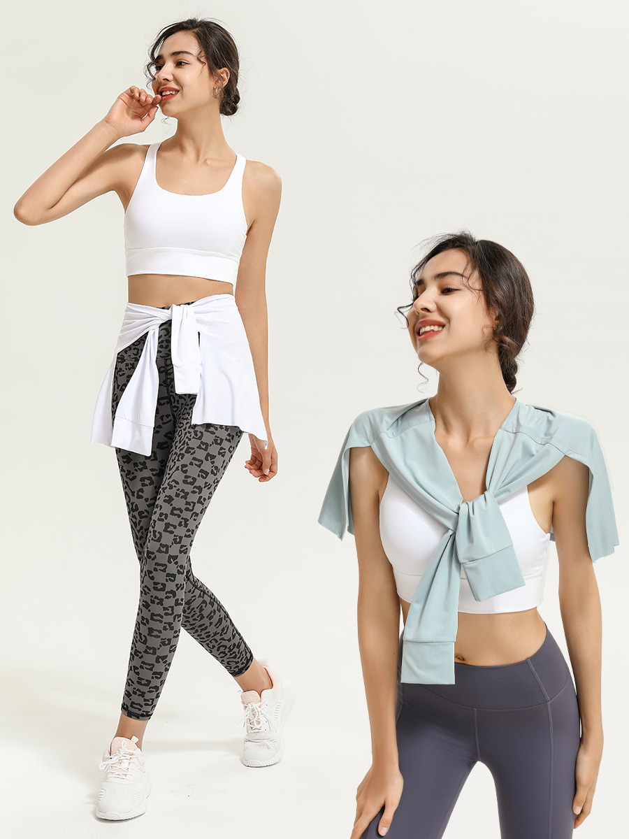 Falda de yoga deportiva europea y americana transfronteriza falda de adelgazamiento que cubre la cadera falda de Ballet de baile de yoga con cordones