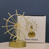 Nordic Creative Gold Ferris Wheel Model Packing Home Living Room Office Wine Cabinet Motor Motor Decoration