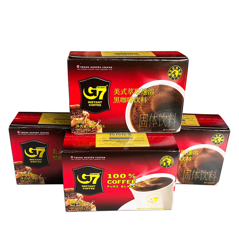 Imported Vietnam G7 coffee Central Plains G7 pure black coffee powder sugar-free food e-commerce live broadcast one-piece delivery