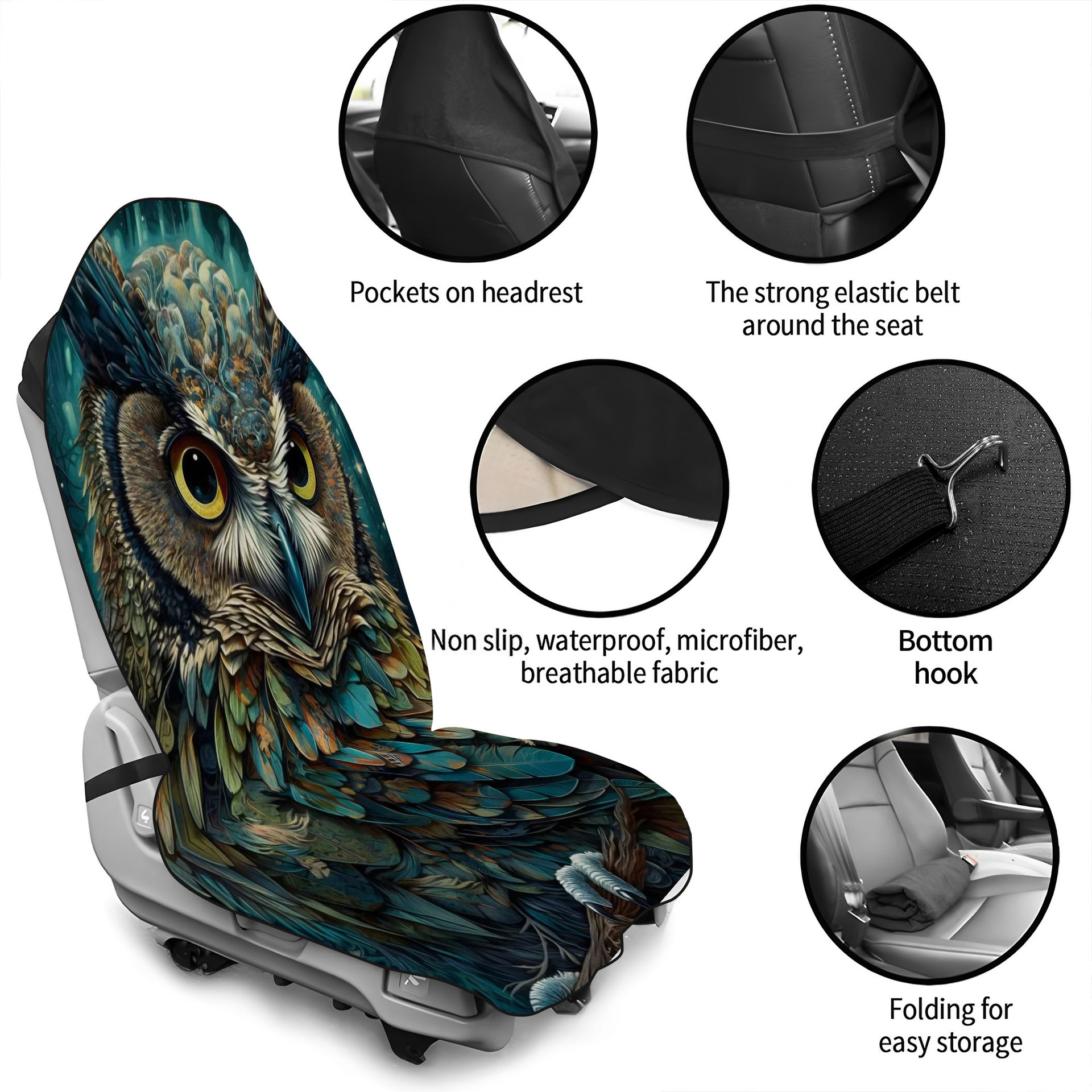 Car-Specific Printed Seat Covers, Factory Direct Sales, Jit Dropshipping, Export Waterproof, Non-Slip, Sweat-Absorbent Towel Pads