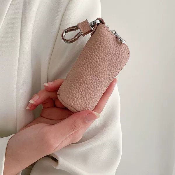 New Leather Key Bag Multifunctional Car Zipper Universal Men's Waist Hanging Hand-held Women's Home Key Bag Card Bag