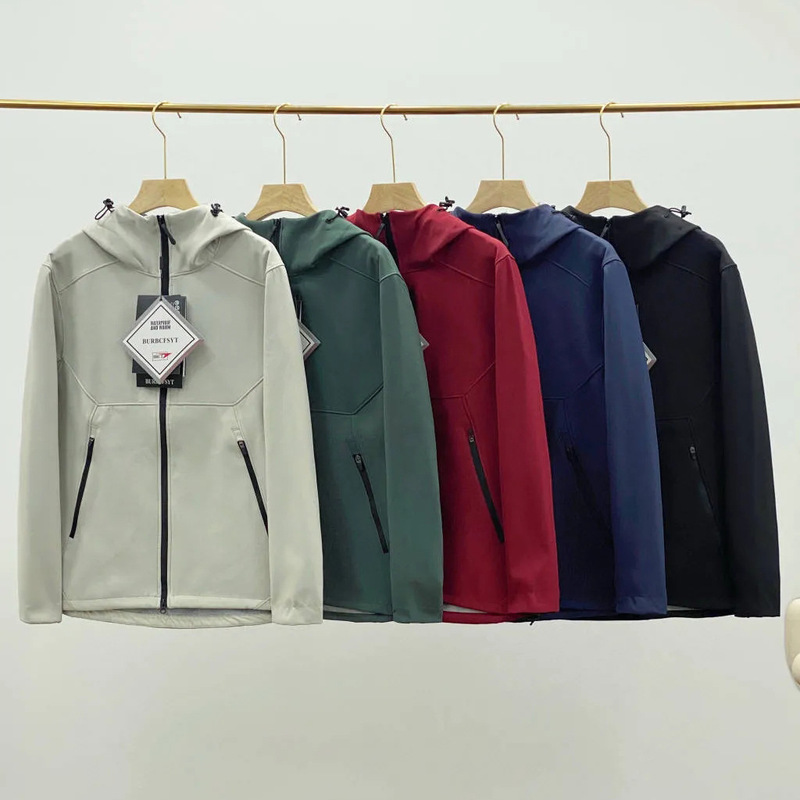 Autumn Couple's Outdoor Anti-Peaks Stereo Cutting Soft Shell Comfortable Versatile Loose Hooded Casual Jacket Trendy