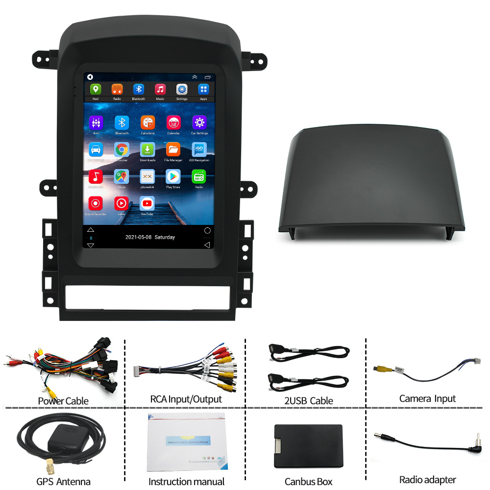 Aplicable a 06-12 Chevrolet Capac Android de 9,7 pulgadas de pantalla grande de navegación de marcha atrás Imagen multifunción máquina todo en uno