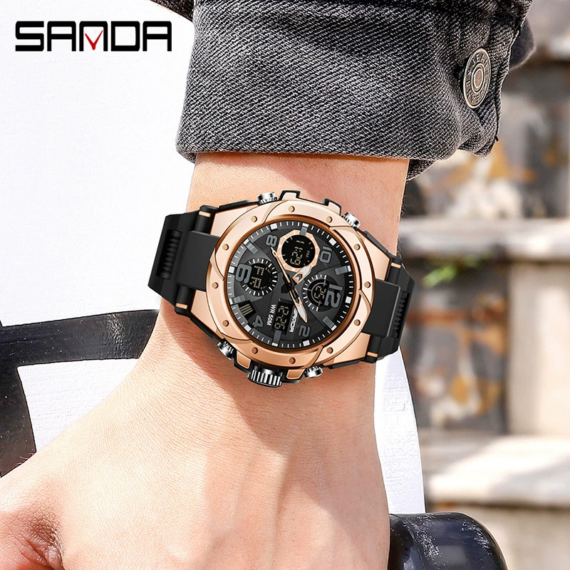 三达 Men's universal sports digital watch, waterproof quartz watches, wholesale
