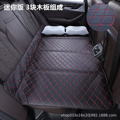 Vehicle-mounted inflatable bed: and SUVs, a magical sleeping tool - black-and-red-mini-version-10575cm-2-inflatable-pillows-storage-bag