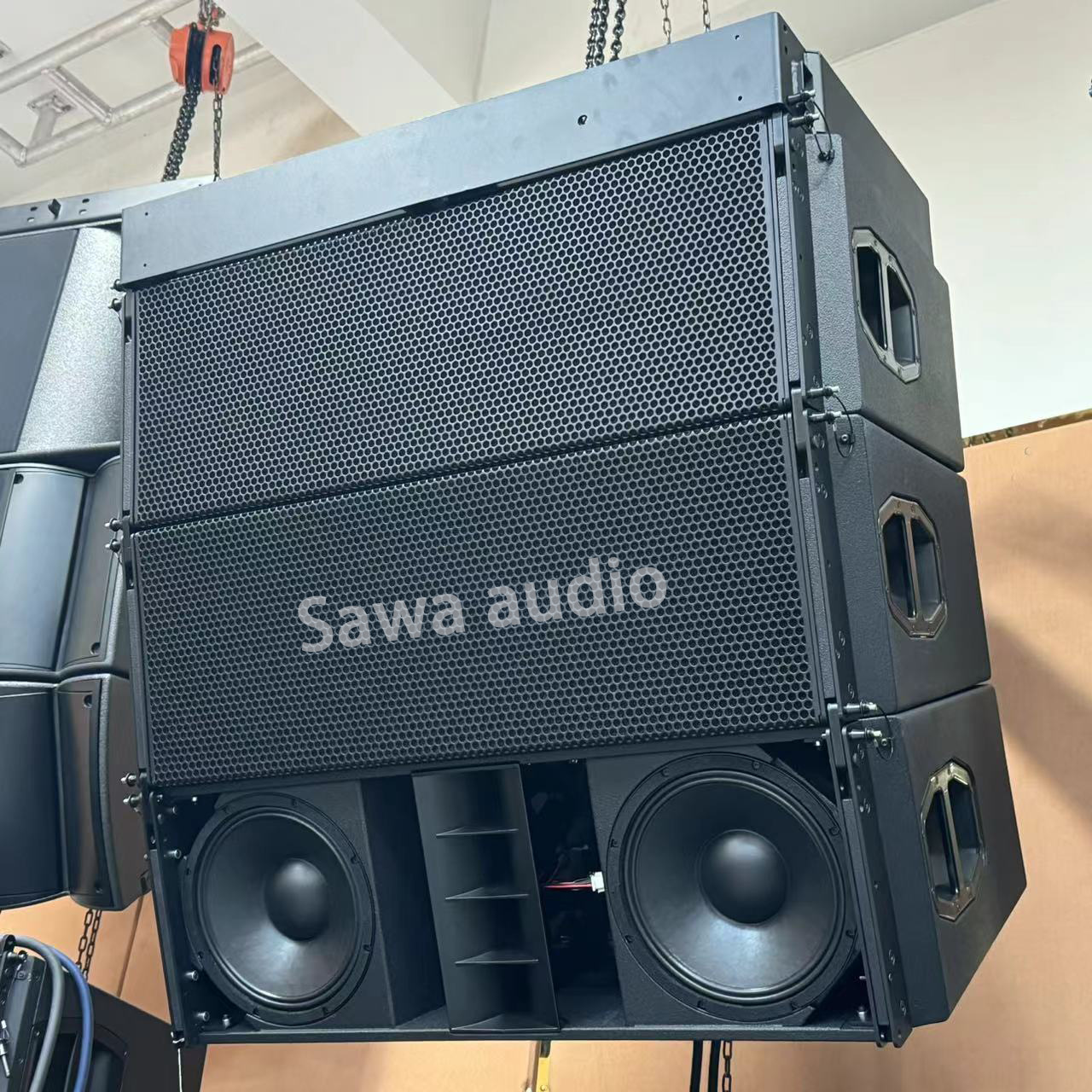 Fábrica directa J8 doble 12 pulgadas 3D audio de matriz lineal profesional al aire libre a gran escala KTV escenario de sonido