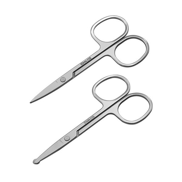 Cosmetic scissors stainless steel for eyelashes for eyebrows