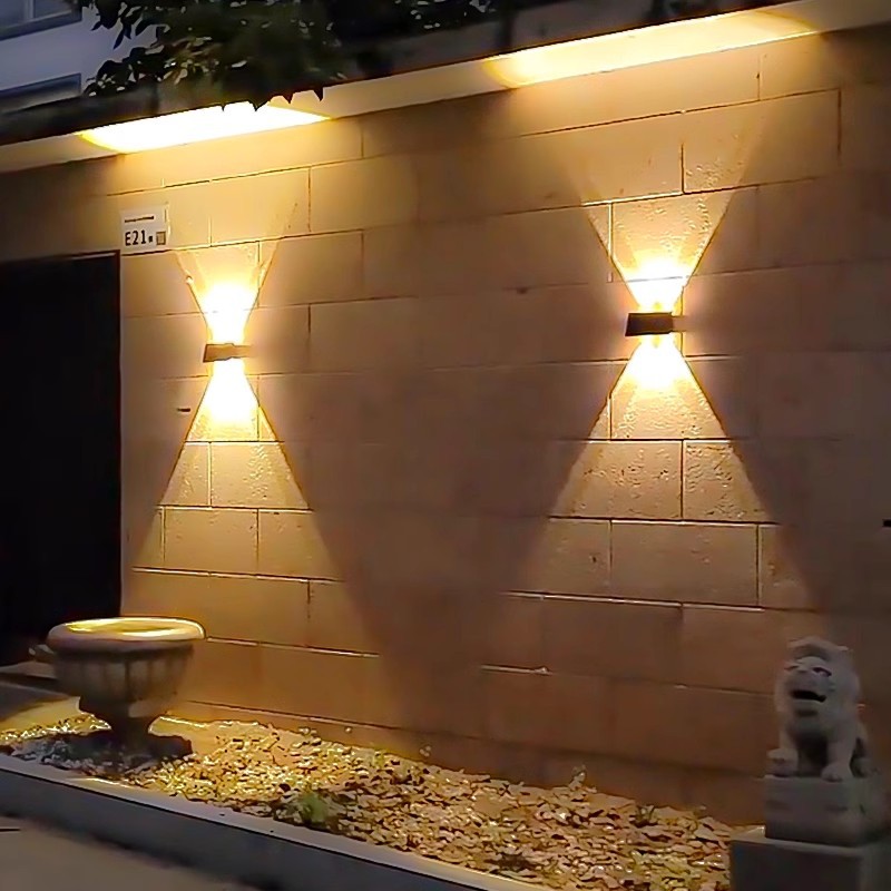 太阳能户外壁灯室外防水洗墙灯景观围墙氛围装饰灯批发厂家直销