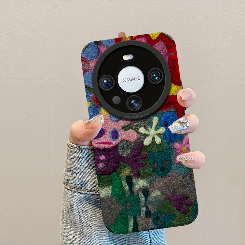 カラフルな落書きの花 Huawei 社 mate60pro 携帯電話ケース ラムスキン pura70 オールインクルーシブ 50/40 アドバンス|undefined