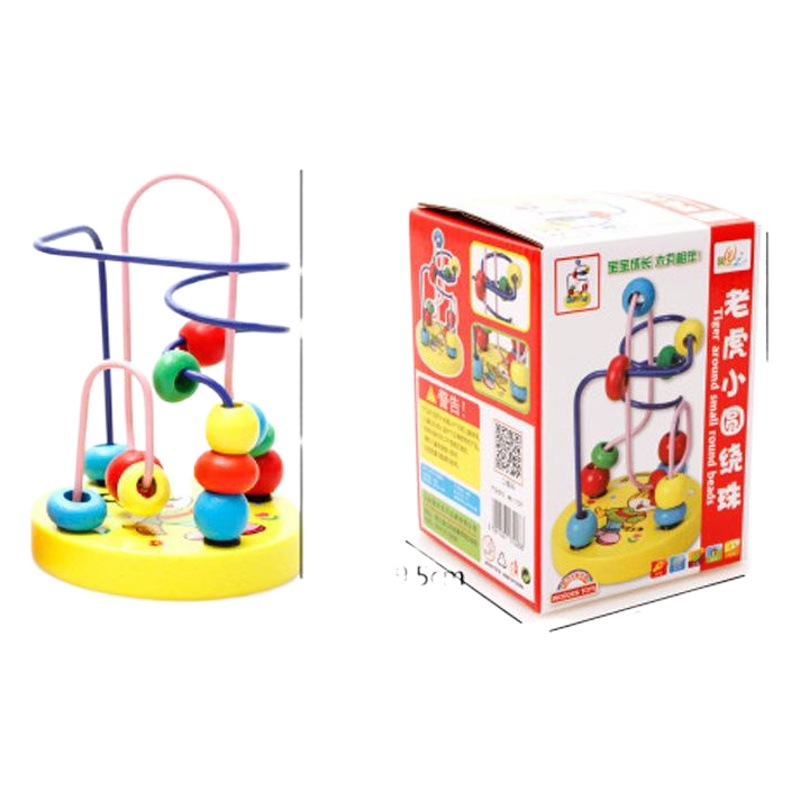Juguete de madera para enfilar cuentas, juguete educativo para niños, juguete de madera para bebés, dropshipping