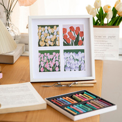 Oil painting bar frame special 4-grid 10x10 DIY hand-painted work preservation mounting frame 9-grid oil painting frame