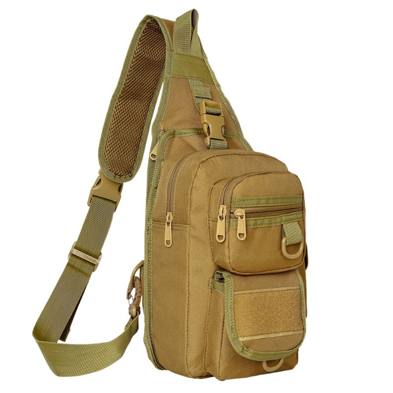 Bolso de pecho para deportes al aire libre para hombre, camuflaje militar con funda de liberación rápida, bolso de pecho táctico, bolso cruzado de tela Oxford impermeable