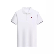 新款跨境热卖汤米热销男式翻领半袖马球衫轻奢品牌商务刺绣T恤