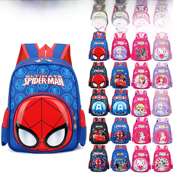 12 inch schoolbag 3-10 years old boy backpack 3D hard shell Spider-Man cartoon cute girl student bag