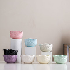陶磁器抹茶茶碗セット 浮き彫り波桜茶碗 注ぎ口付き 4点セット 高級カラーボックス