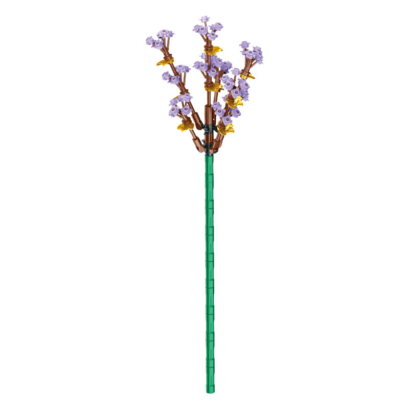 钻马积木花永生花束抱抱桶仿真花小颗粒积木DIY玩具七夕女生礼物|undefined