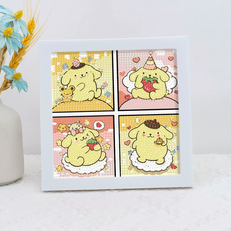 Набор для алмазной вышивки (Sanrio) Пикачу в раме, 17×17 см, комплект для полного стежка DIY