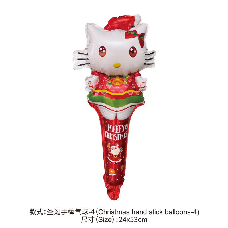 クリスマスのクリスマスツリーの老人雪だるまは棒のカチューシャの装飾品を持っています。|undefined