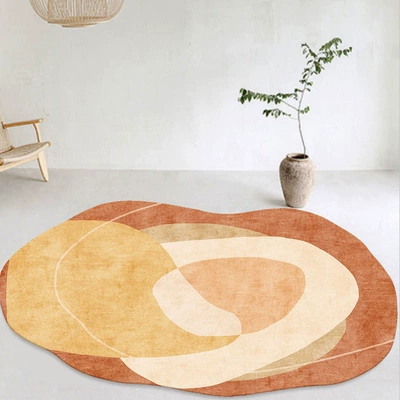 Avtomobil döşəmə paspasları rug, simple and dirt-resistant, suitable - irregular-shaped-imitation-cashmere-06-4060cmimitation-cashmere-with-non-slip-plastic-bottom