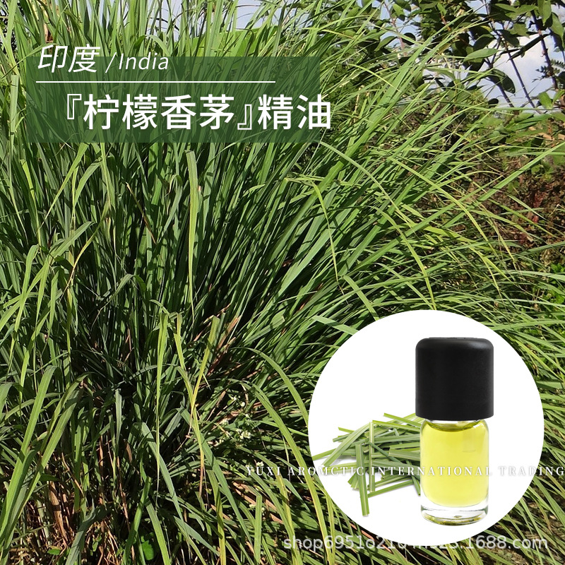 印度原产柠檬草叶片蒸馏浓郁柠檬酸香1ml单方柠檬香茅精油