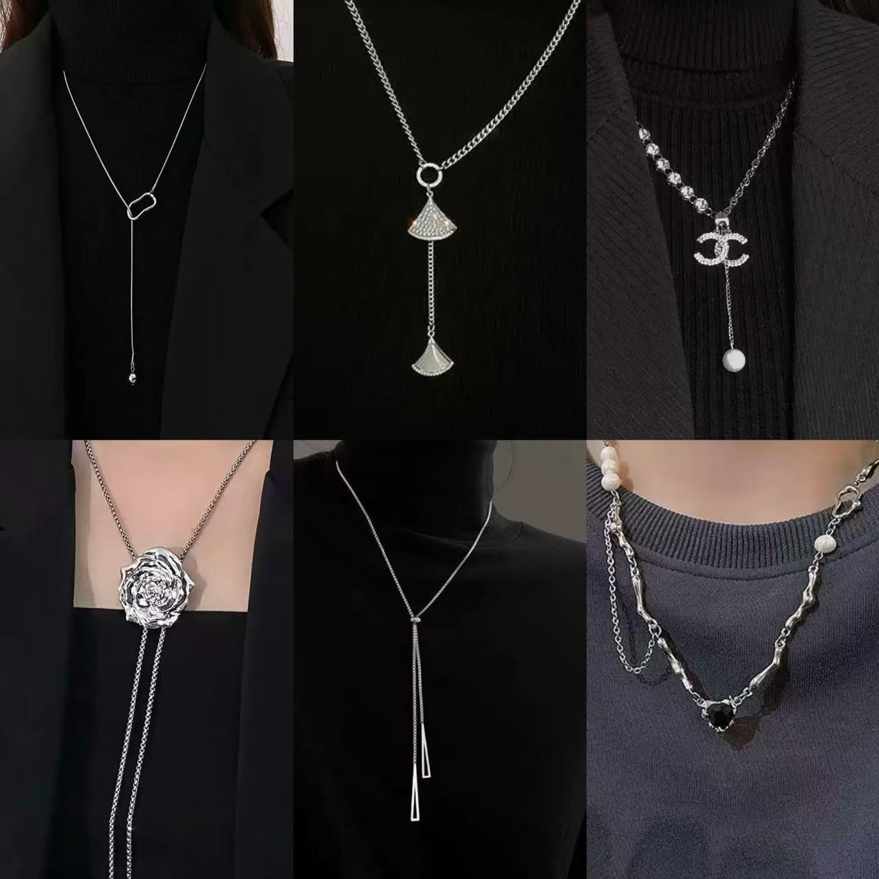 Collar minimalista metálico estilo nórdico