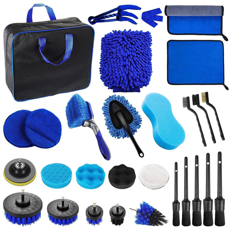 Cross-Border Hot-Selling Product from the Source Manufacturer: Multifunctional Soft-Bristle Car Cleaning Brush, Beauty Polishing Sponge, Electric Drill Brush, Detail Brush