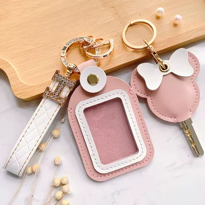 Suitable for Aima Yadi Electric Vehicle Xiaomidou Universal Remote Control Key Protective Cover Electric Vehicle Motorcycle Key (Electric vehicle key cover shell) - hand-strap-model-key-cover-remote-control-cover-pink