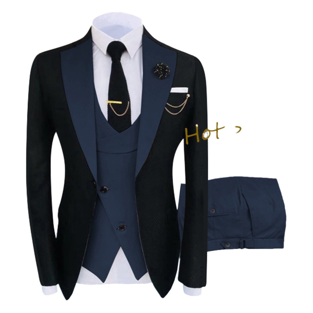 Men Suitクロスボーダー外国貿易スーツ男性大サイズ三点セット