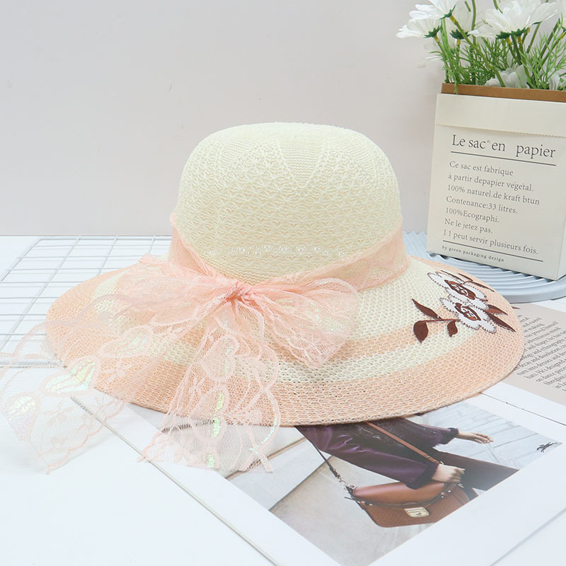 Sombrero de paja para mujer, UV, playa