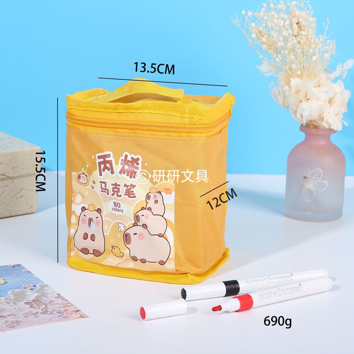 Lápiz de acrílico líquido directo 96 color opaco color pincel de color plegable especial para estudiantes de arte acuarela transfronteriza