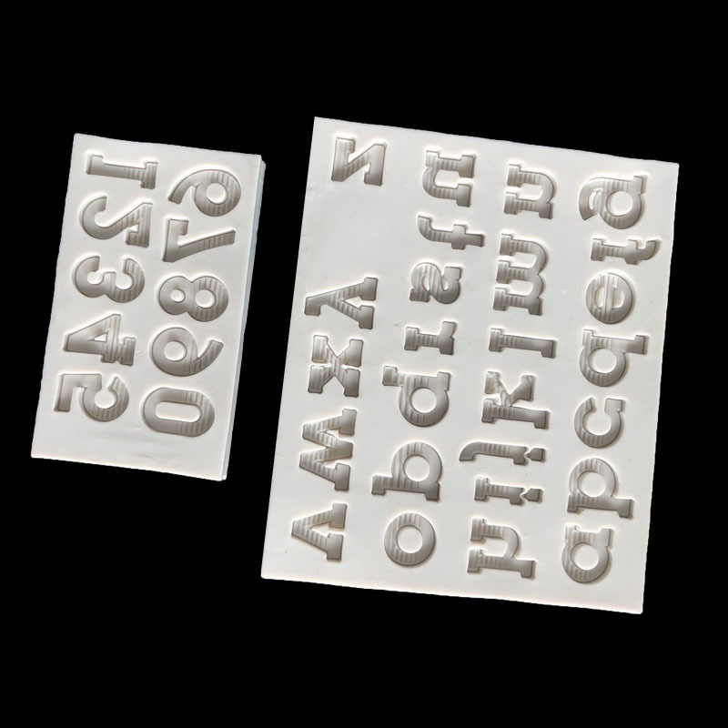 26 letras inglesas tamaño molde de silicona digital creativo hornear decoración arcilla epoxi cerámica suave image 2