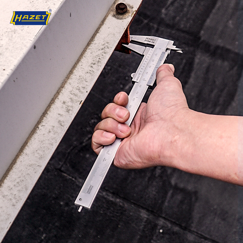 HAZET哈蔡特德国进口游标卡尺高精度工业级不锈钢卡尺150mm油标尺