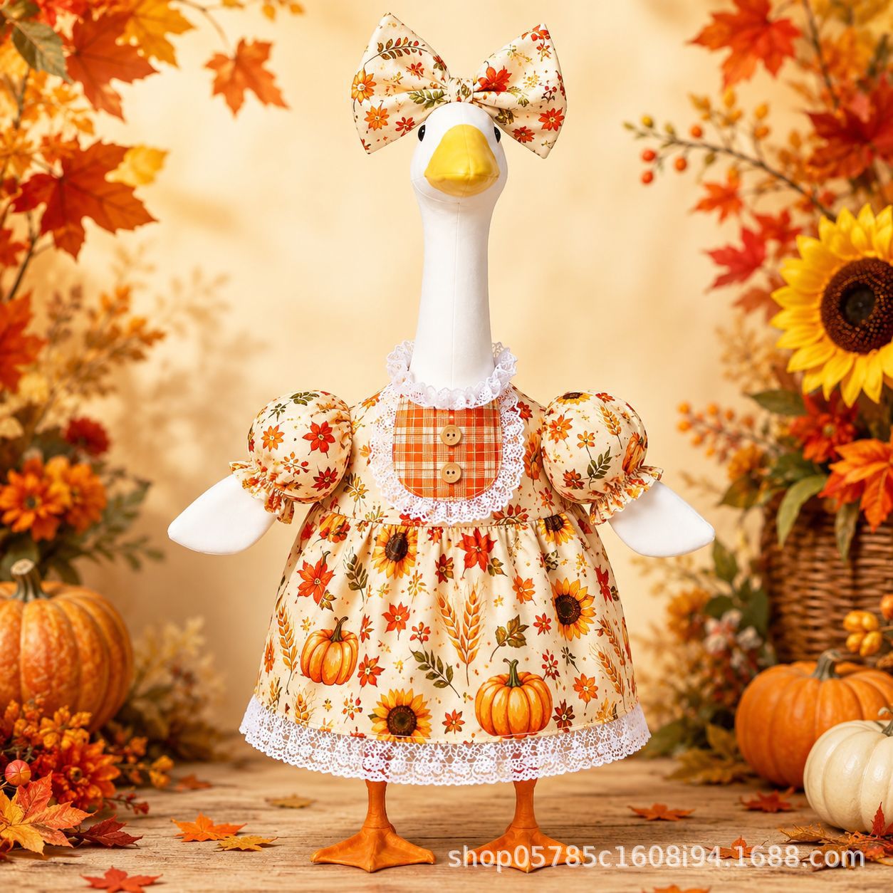 Thanksgiving Gobbler Turkey Costume & Pilgrim Bonnet Set