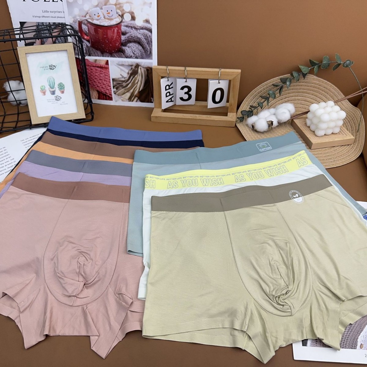 Men's Underwear New High-End Seamless Miscellaneous Modal Boxer Briefs Fashion Special Clearance Street Stall Supply Wholesale